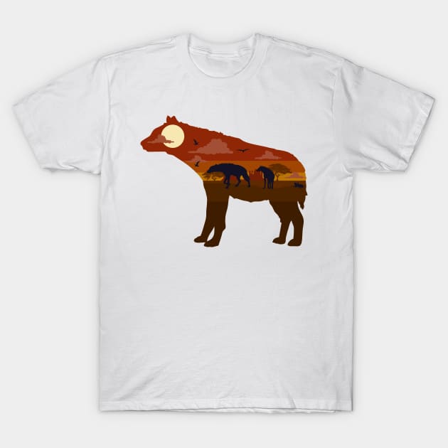 Hyena hyenas Africa desert savanna illustration T-Shirt by ShirtyLife